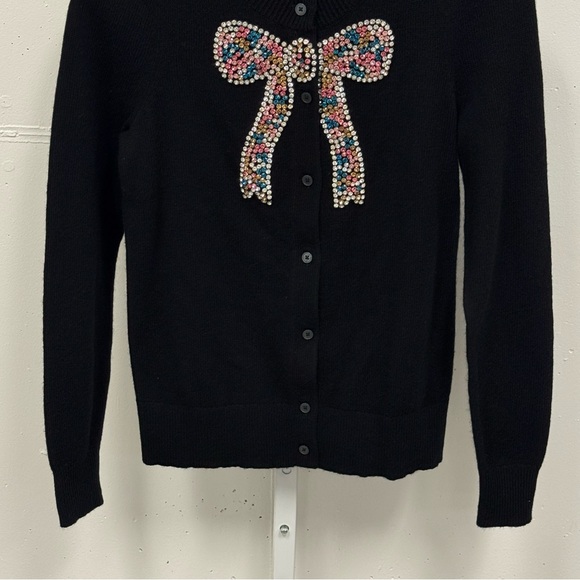 NWT Boden Fenella Embellished Wool Blend Button Down Cardigan Black XS - Picture 5 of 12